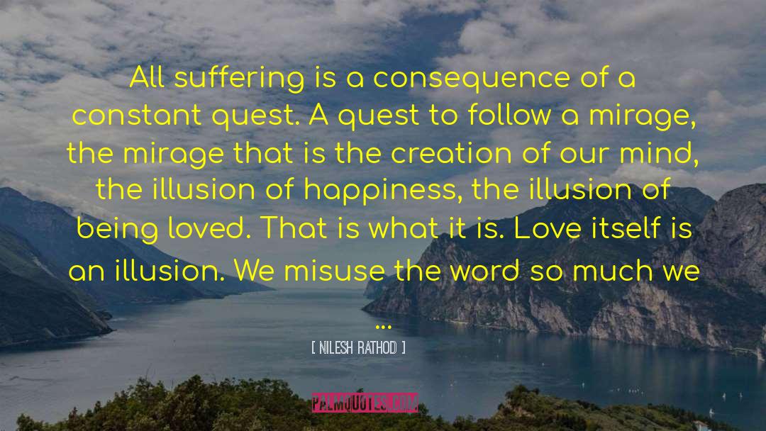 Nilesh Rathod Quotes: All suffering is a consequence