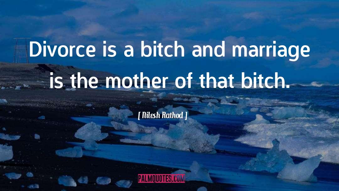 Nilesh Rathod Quotes: Divorce is a bitch and