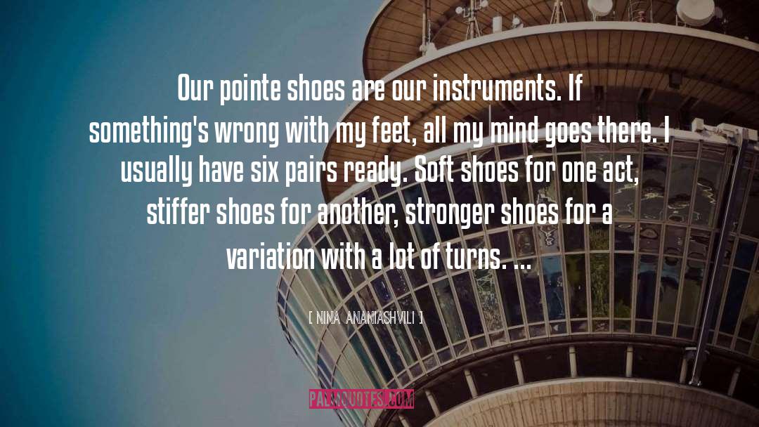 Nina Ananiashvili Quotes: Our pointe shoes are our