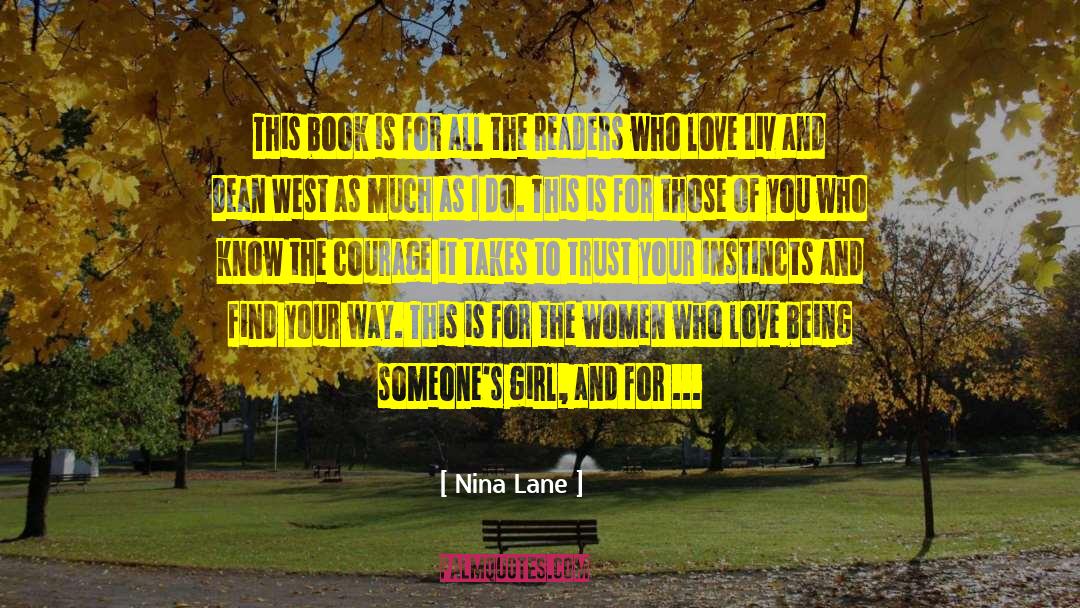 Nina Lane Quotes: This book is for all