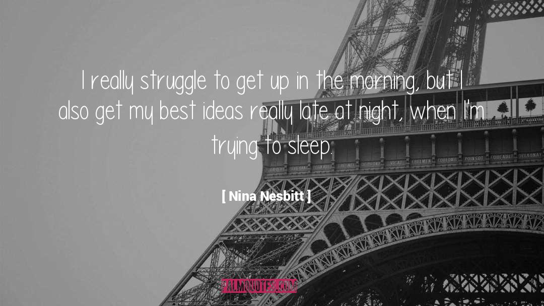 Nina Nesbitt Quotes: I really struggle to get