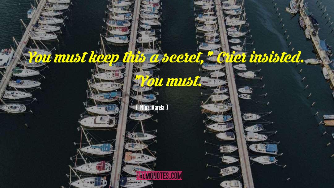 Nina Varela Quotes: You must keep this a