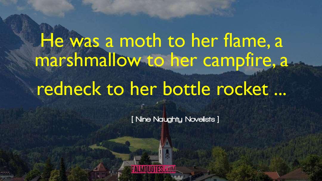 Nine Naughty Novelists Quotes: He was a moth to