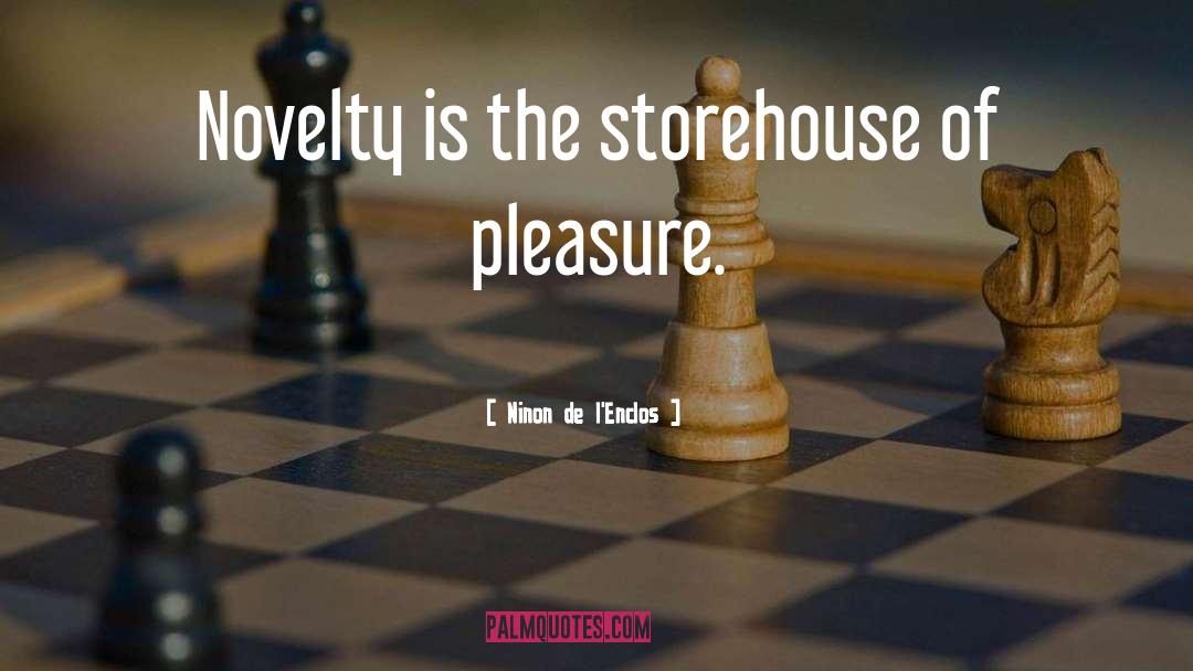 Ninon De L'Enclos Quotes: Novelty is the storehouse of