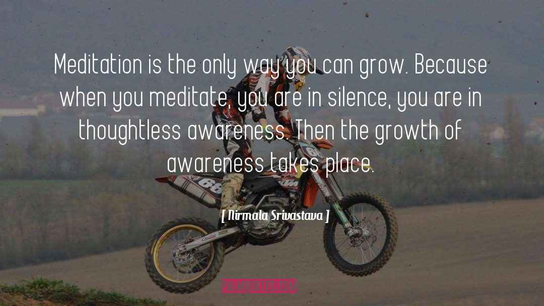 Nirmala Srivastava Quotes: Meditation is the only way