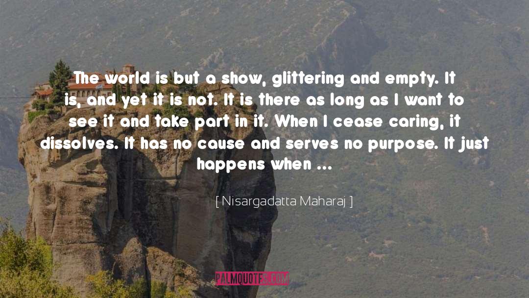 Nisargadatta Maharaj Quotes: The world is but a