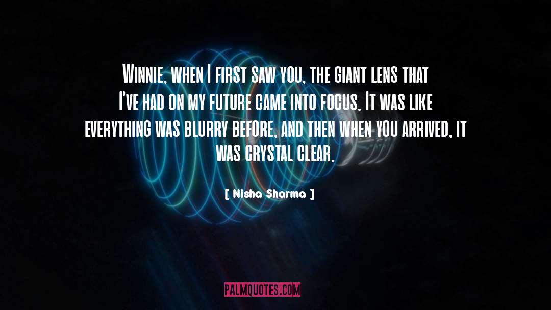Nisha Sharma Quotes: Winnie, when I first saw