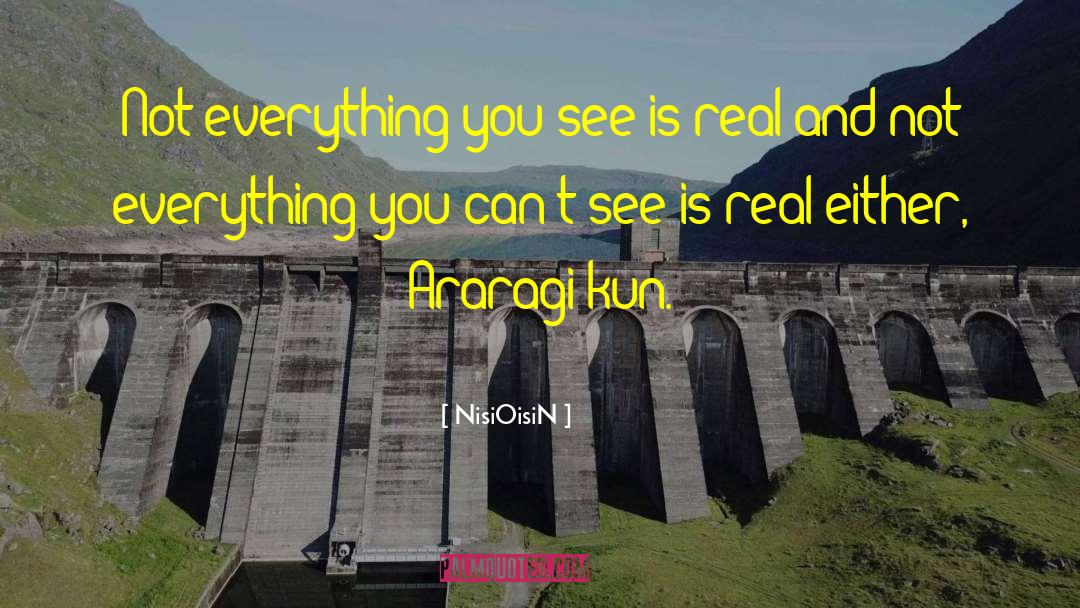 NisiOisiN Quotes: Not everything you see is