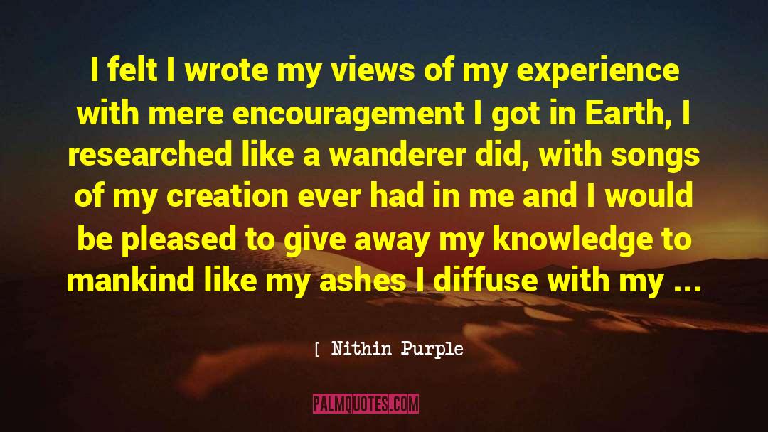 Nithin Purple Quotes: I felt I wrote my