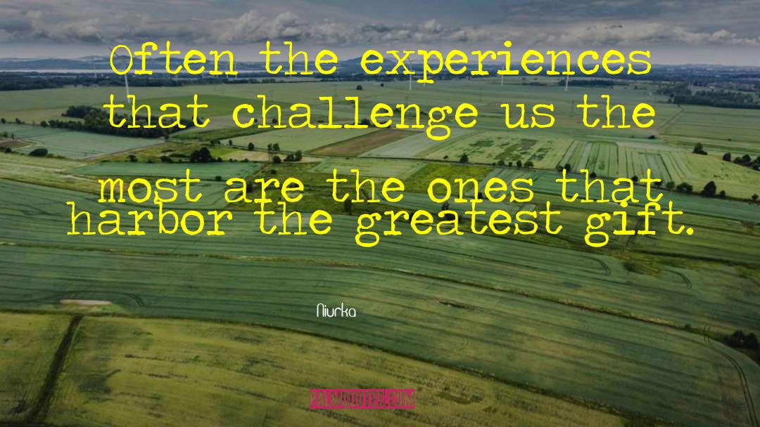 Niurka Quotes: Often the experiences that challenge