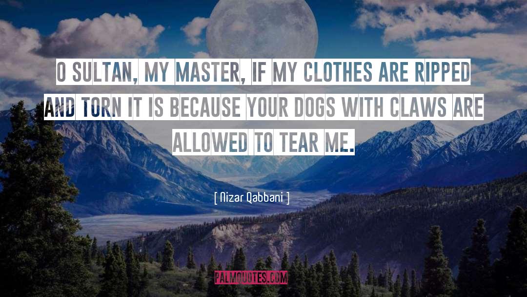 Nizar Qabbani Quotes: O Sultan, my master, if