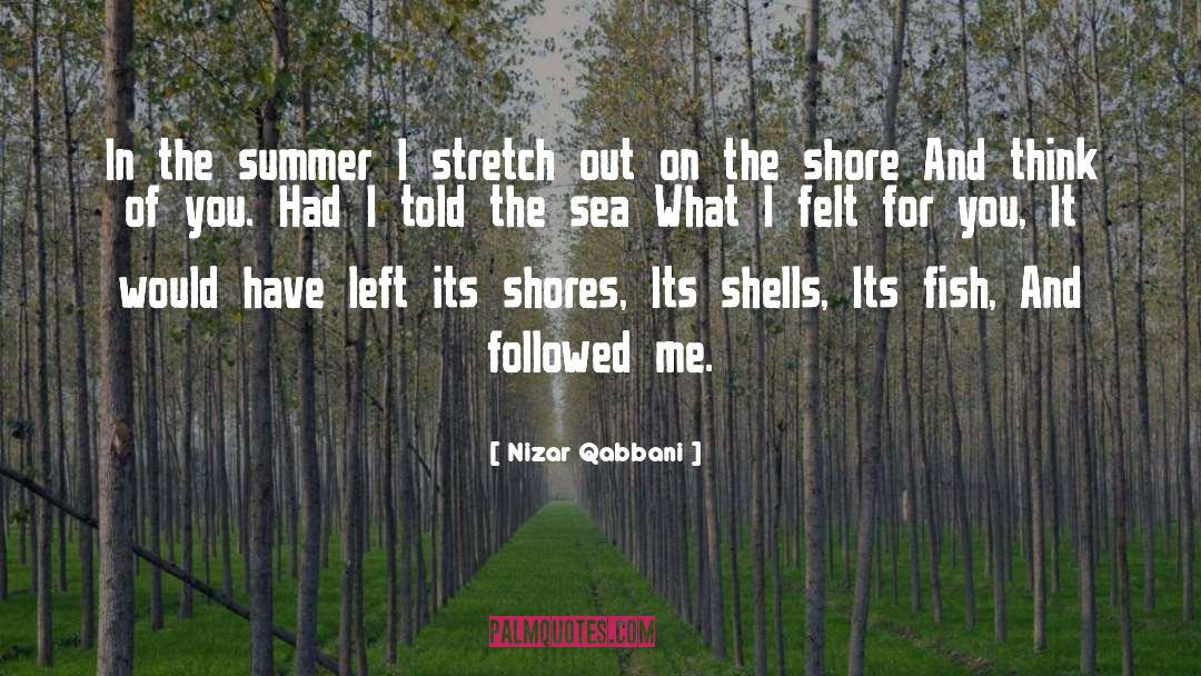 Nizar Qabbani Quotes: In the summer I stretch