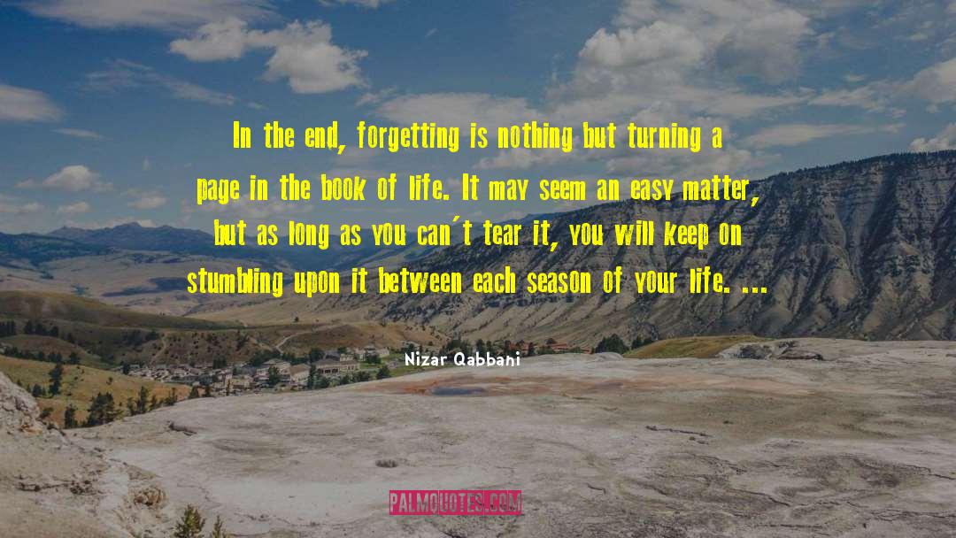 Nizar Qabbani Quotes: In the end, forgetting is