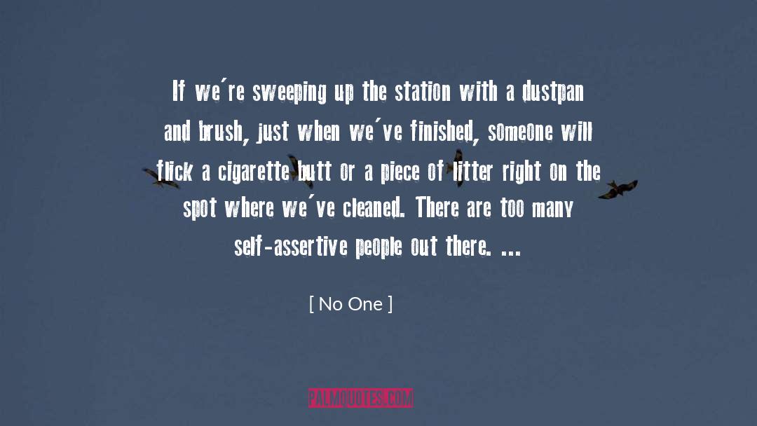 No One Quotes: If we're sweeping up the