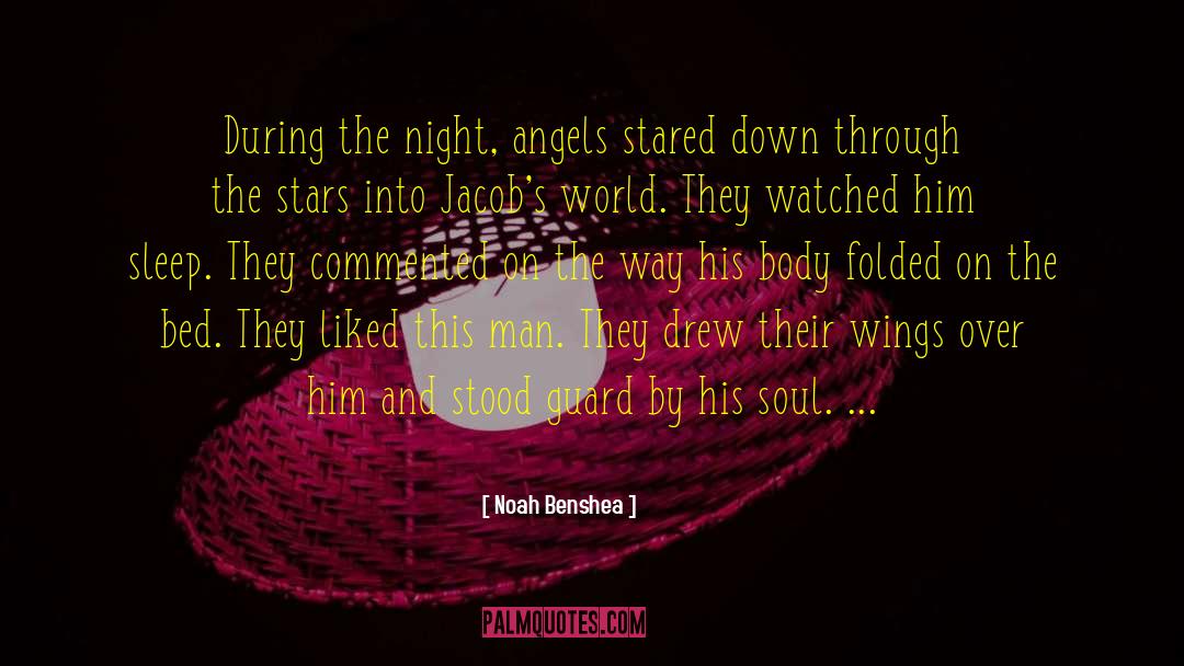 Noah Benshea Quotes: During the night, angels stared