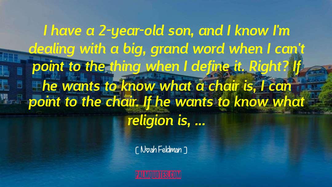 Noah Feldman Quotes: I have a 2-year-old son,