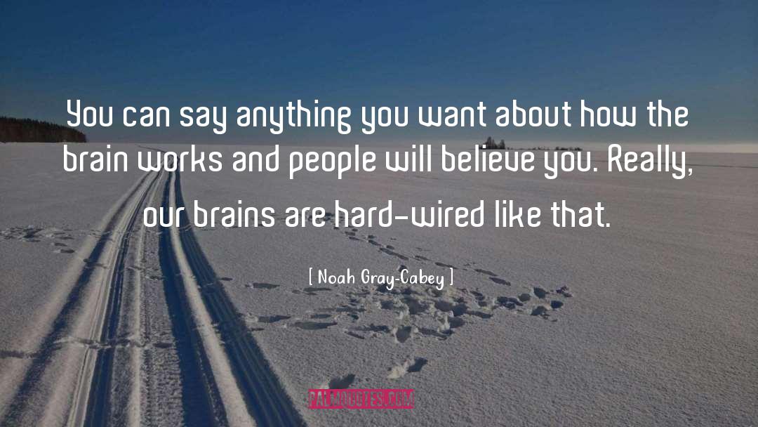 Noah Gray-Cabey Quotes: You can say anything you