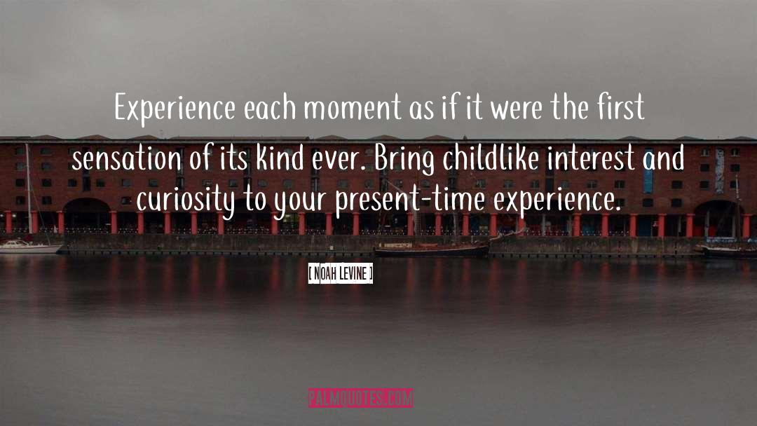 Noah Levine Quotes: Experience each moment as if