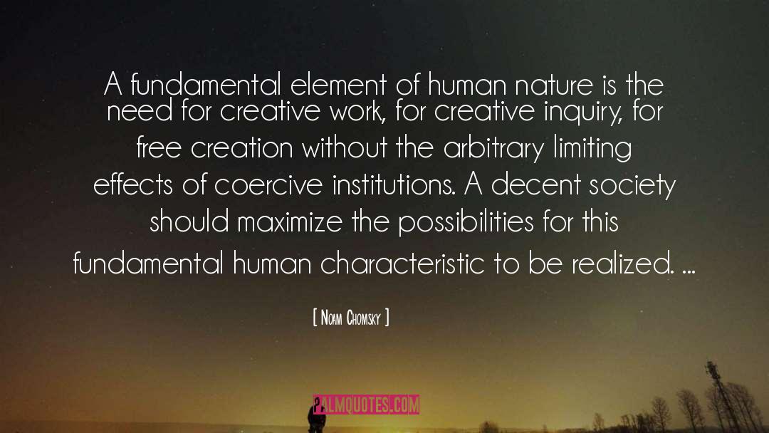 Noam Chomsky Quotes: A fundamental element of human