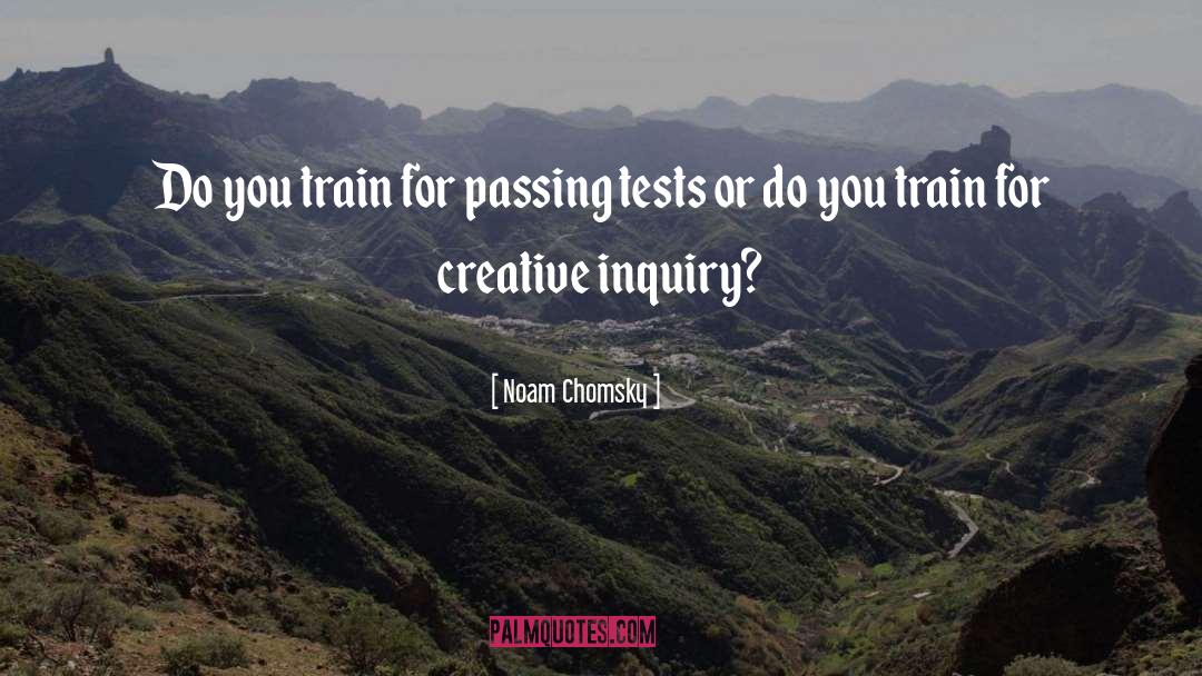 Noam Chomsky Quotes: Do you train for passing