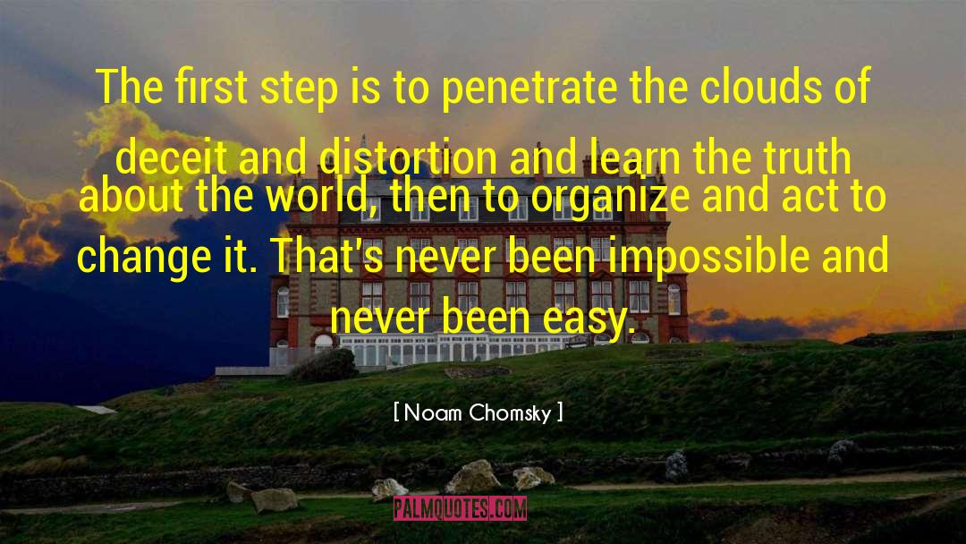 Noam Chomsky Quotes: The first step is to