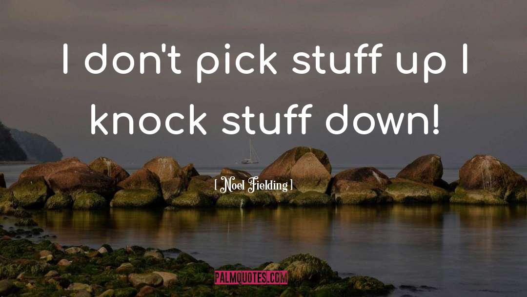 Noel Fielding Quotes: I don't pick stuff up