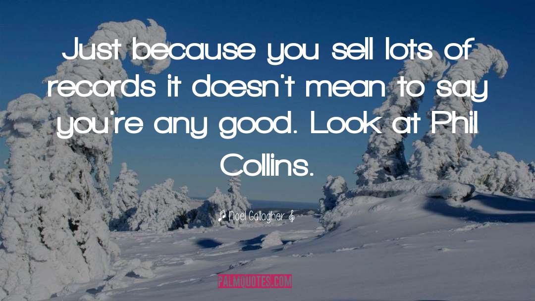 Noel Gallagher Quotes: Just because you sell lots