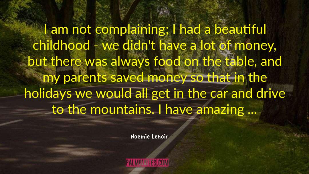 Noemie Lenoir Quotes: I am not complaining; I