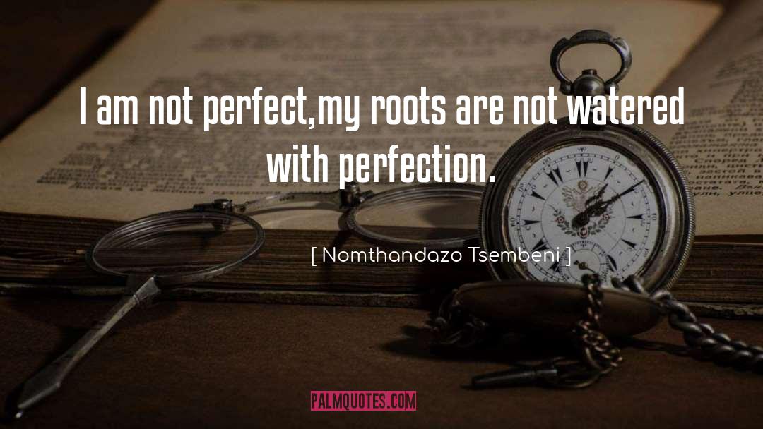 Nomthandazo Tsembeni Quotes: I am not perfect,<br>my roots