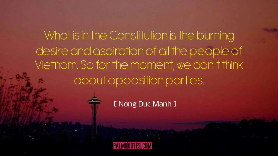 Nong Duc Manh Quotes: What is in the Constitution