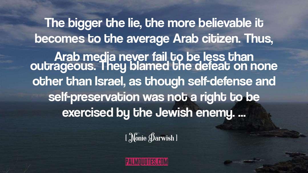 Nonie Darwish Quotes: The bigger the lie, the