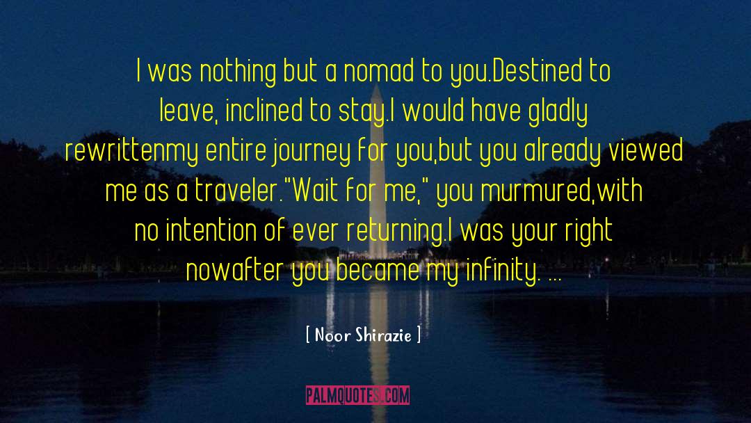 Noor Shirazie Quotes: I was nothing but a