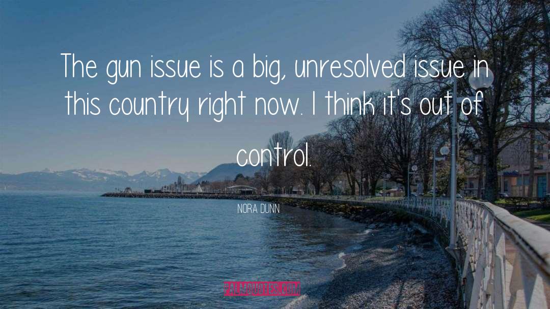 Nora Dunn Quotes: The gun issue is a