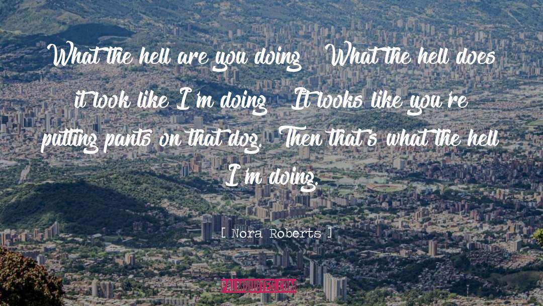 Nora Roberts Quotes: What the hell are you
