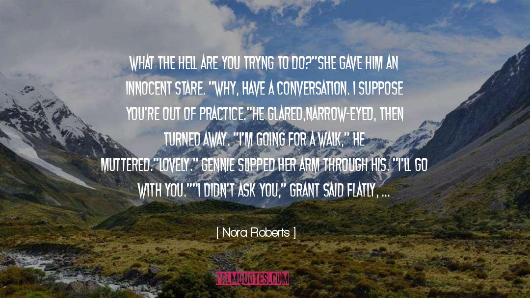 Nora Roberts Quotes: What the hell are you