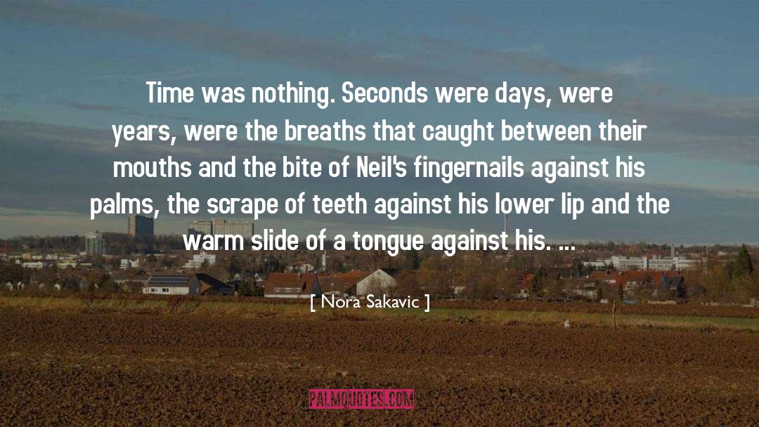 Nora Sakavic Quotes: Time was nothing. Seconds were