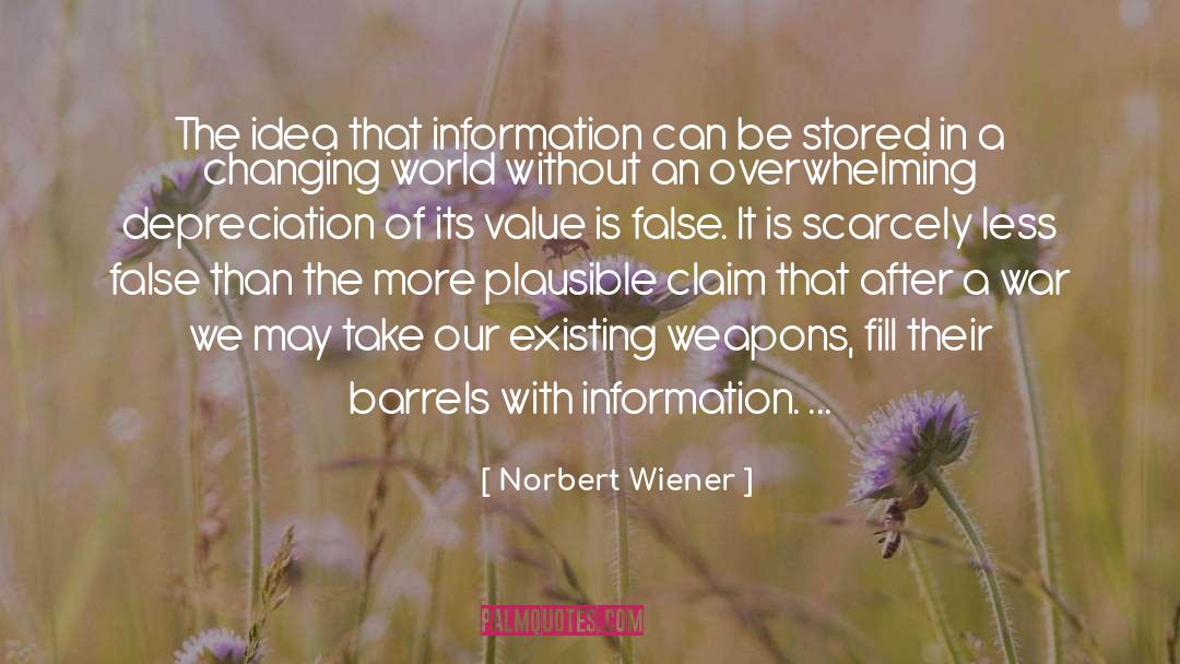 Norbert Wiener Quotes: The idea that information can