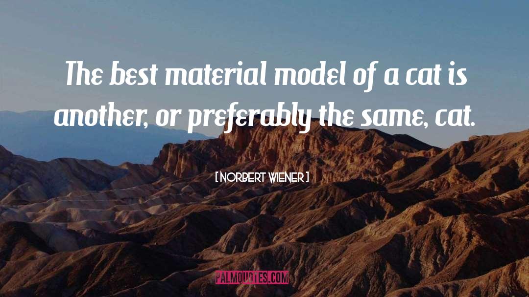 Norbert Wiener Quotes: The best material model of
