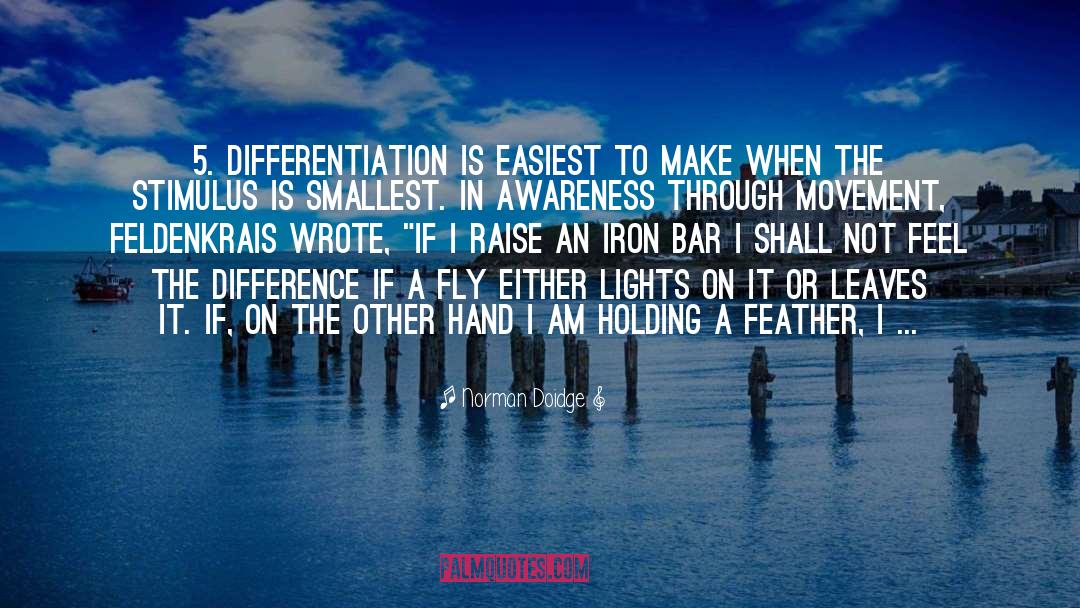 Norman Doidge Quotes: 5. Differentiation is easiest to