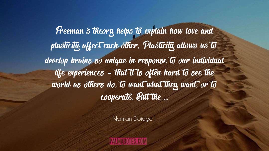 Norman Doidge Quotes: Freeman's theory helps to explain