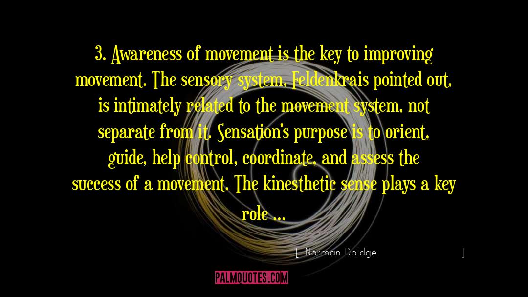 Norman Doidge Quotes: 3. Awareness of movement is