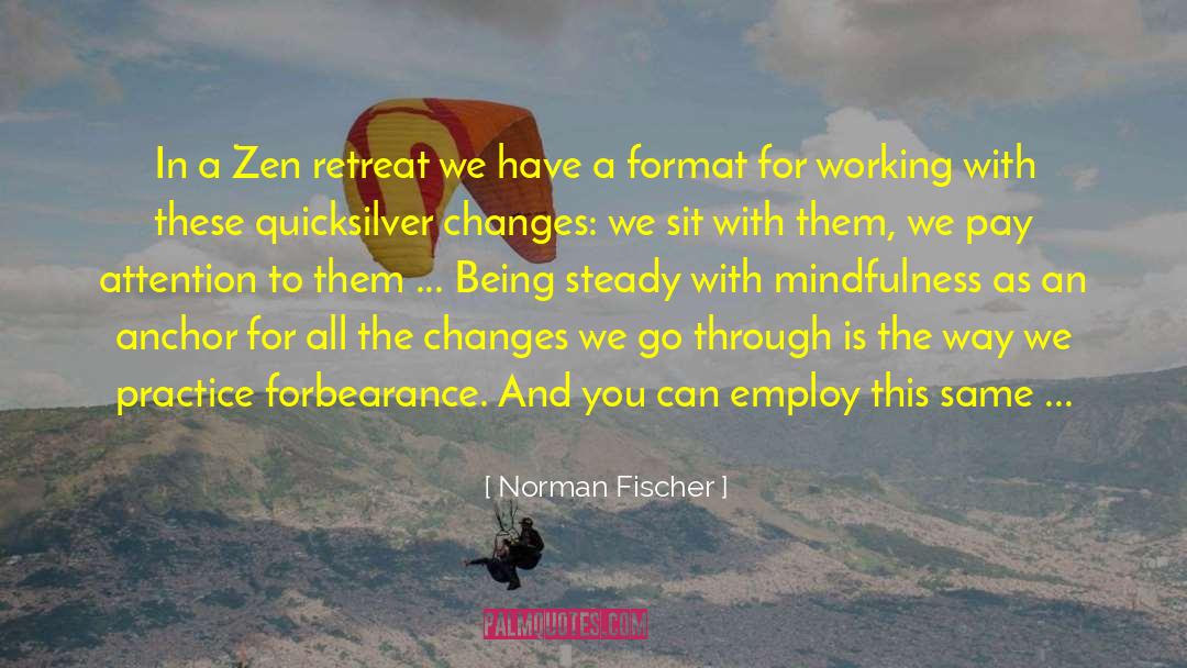Norman Fischer Quotes: In a Zen retreat we