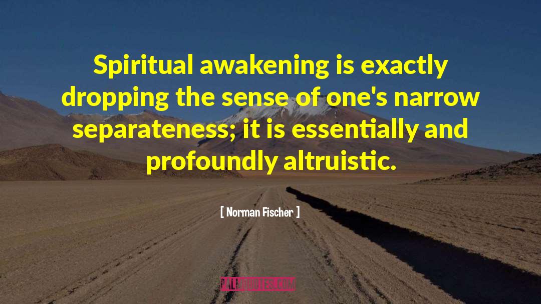 Norman Fischer Quotes: Spiritual awakening is exactly dropping