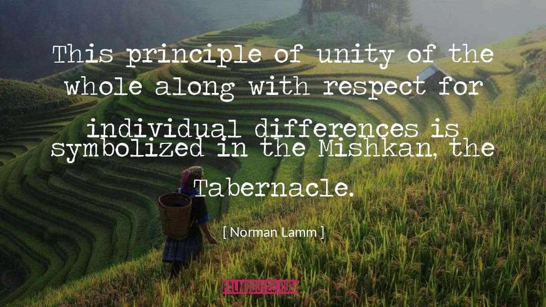 Norman Lamm Quotes: This principle of unity of