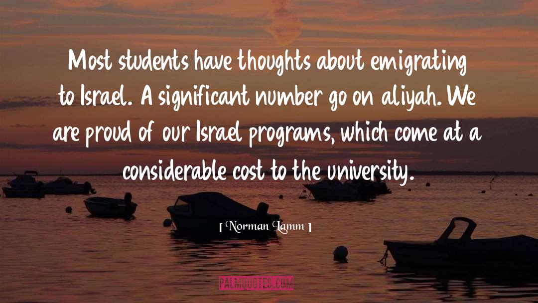 Norman Lamm Quotes: Most students have thoughts about