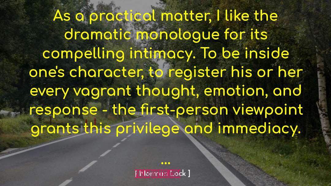 Norman Lock Quotes: As a practical matter, I