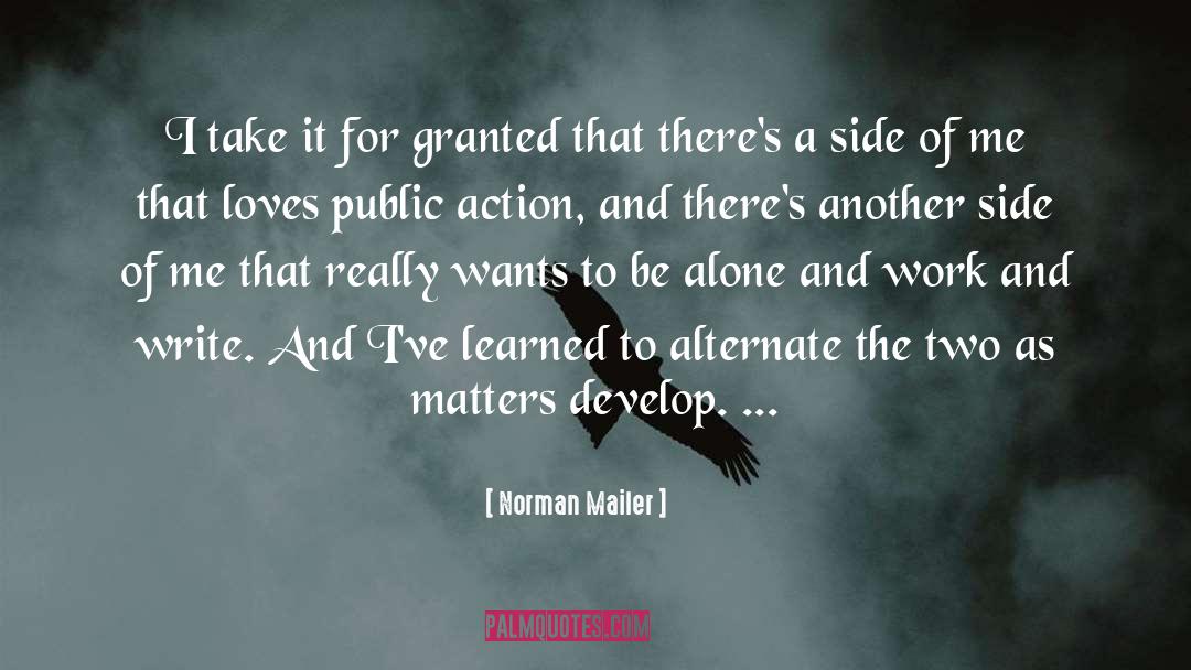 Norman Mailer Quotes: I take it for granted