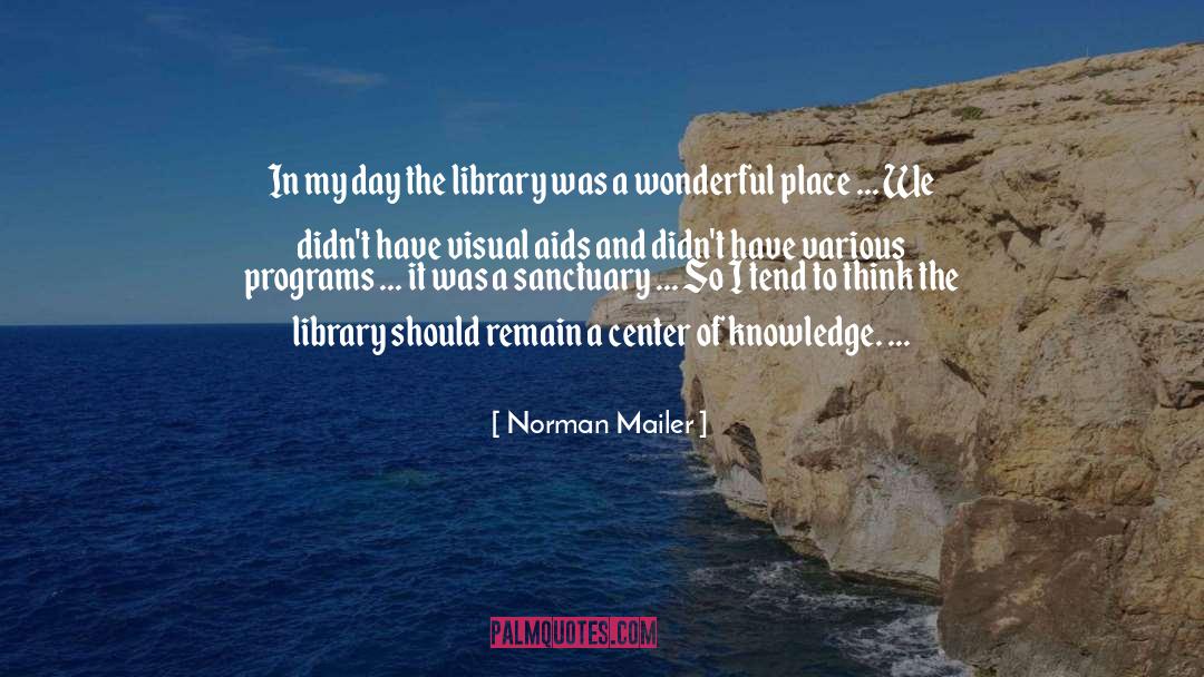 Norman Mailer Quotes: In my day the library