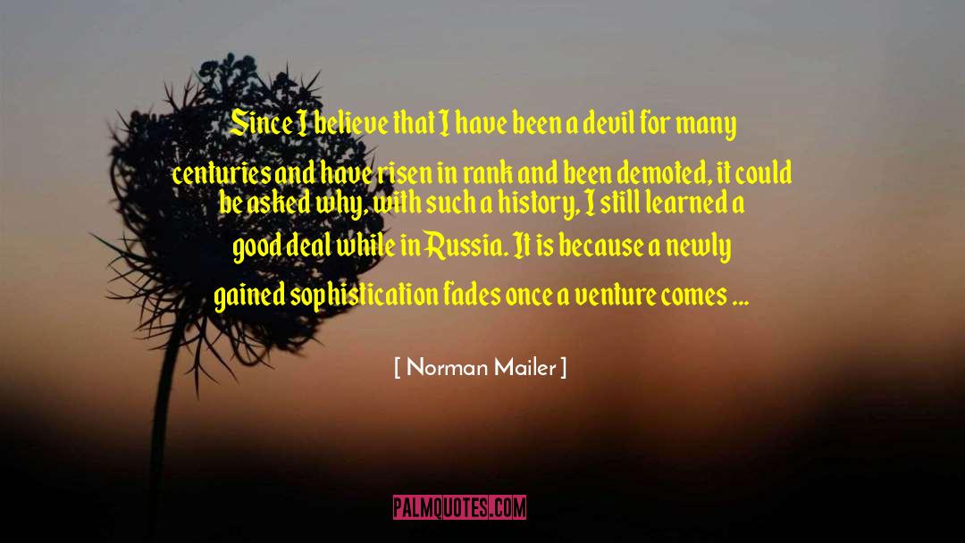 Norman Mailer Quotes: Since I believe that I