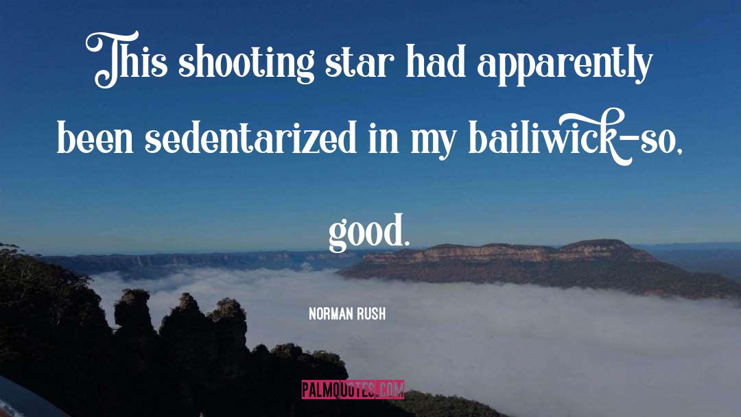 Norman Rush Quotes: This shooting star had apparently